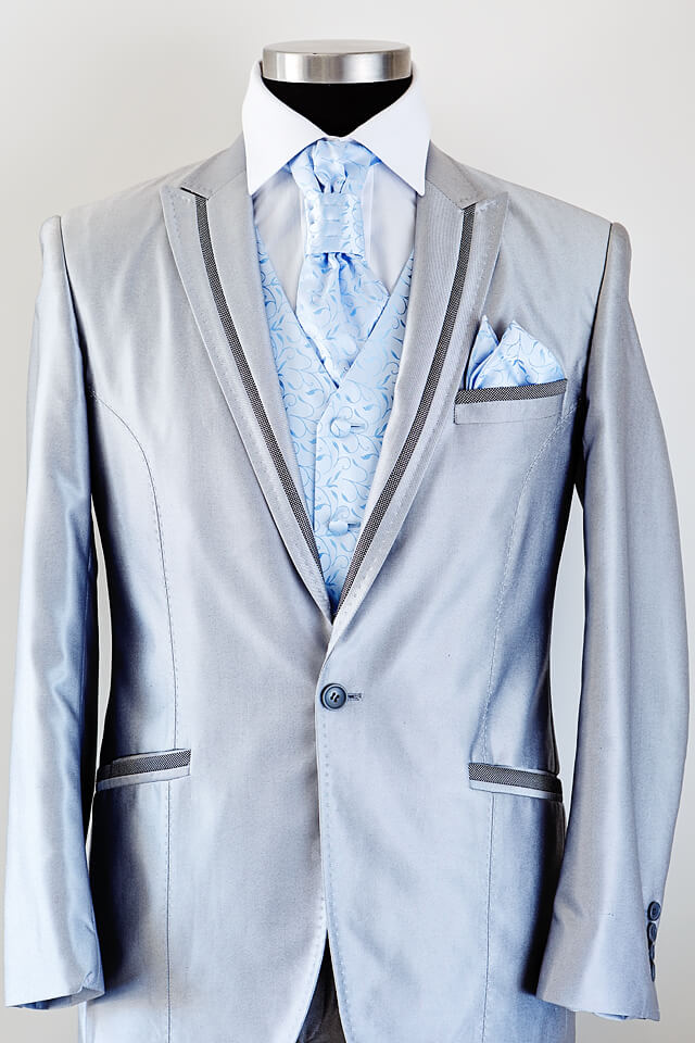 Light grey suit dark grey trim 007