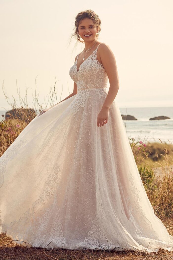 Rebecca Ingram Shauna A Line Wedding Dress 22RK526A01 Main ND 1