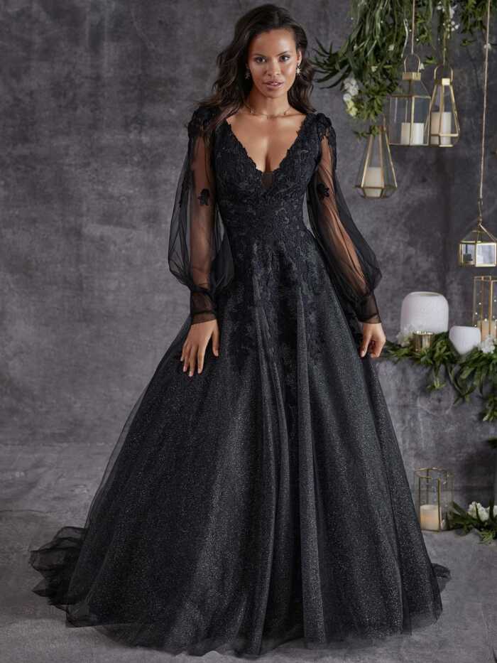 Rebecca Ingram Alexandria A Line Wedding Dress 23RS061A01 Alt51 BK