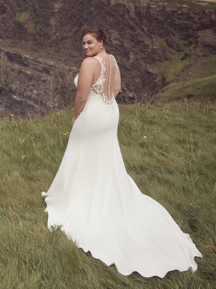 Rebecca Ingram Frida Sheath Wedding Dress 23RK110A01 PROMO6 IV Curve